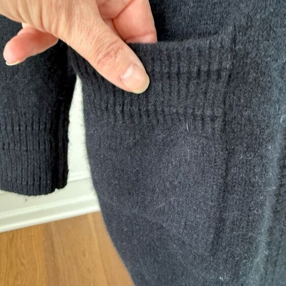 The Cashmere Project Black Open Front 100% Cashmere Cardigan Sweater $316 S - Picture 4 of 6